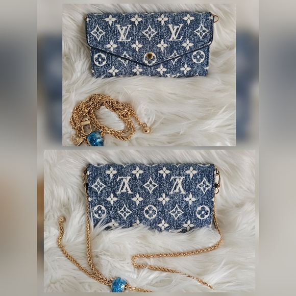 💙 **LIMITED EDITION** Louis Vuitton Denim Long Wallet 💙 - Picture 4 of 12